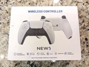 NEW5 WIreless Controller P5 Multi-Platform Gamepad Compatible White - Picture 1 of 9