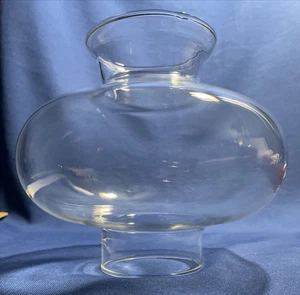 Vintage 7" Wide Bulge Lamp Chimney with Flared Top 6 1/4" high - Picture 1 of 6