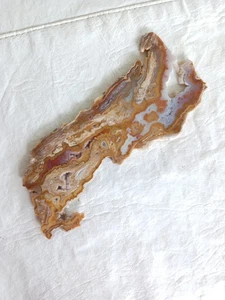 120g Crazy Lace Agate Slab Lapidary Stone Slice Cut Rock Unpolished 7" X 3" - Picture 1 of 13