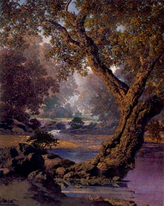 Autumn Brook 30x44 Hand Numbered Edition Maxfield Parrish Art Deco Print - Picture 1 of 1