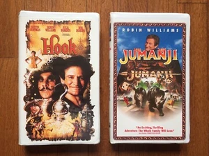 HOOK / JUMANJI VHS LOT!  Robin Williams 90's Classics - Picture 1 of 3
