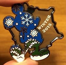 Disneyland Winter 2015 Mickey Mouse Blue Stained Glass LE Disney Pin 112644 HTF
