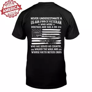 Unterschätze niemals einen US Veteranen T-Shirt Air Force Ruhestand Geschenk für ihn_q59 - Bild 1 von 4
