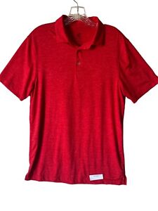 C9 by Champion Polo Shirt Men's Medium Short Sleeve Red Polyester Blend Nice