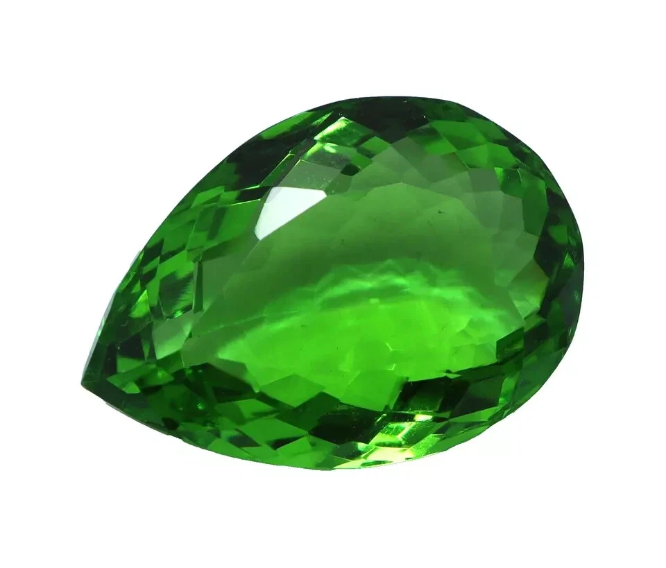 Piedra preciosa suelta certificada corte pera topacio verde natural 1000 quilates con regalo gratis Foto 1 de 4