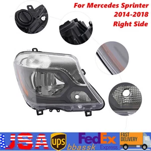 Headlight For Mercedes Sprinter 2014-2018 Halogen Headlamp Passenger Side Right - Picture 1 of 13