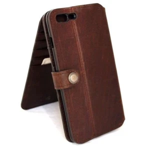 Funda de cuero genuino para apple iphone 8 libro cartera cierre tarjetas ranuras R - Imagen 1 de 10