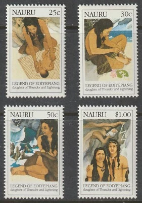 Nauru 1990 #372-75 Leyenda de Eoiyepiang, Hija del Trueno y el Relámpago - MNH Foto 1 de 4