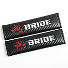 1Pair Bride Universal Black Jdm Carbon Look Car Seat Belt Cover Shoulder Pads