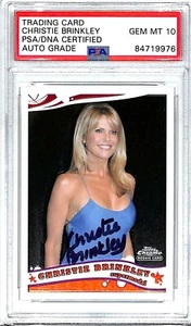 2005 Topps Chrome CHRISTIE BRINKLEY Signed Rookie Card Graded PSA/DNA 10 SLABBED - Picture 1 of 3