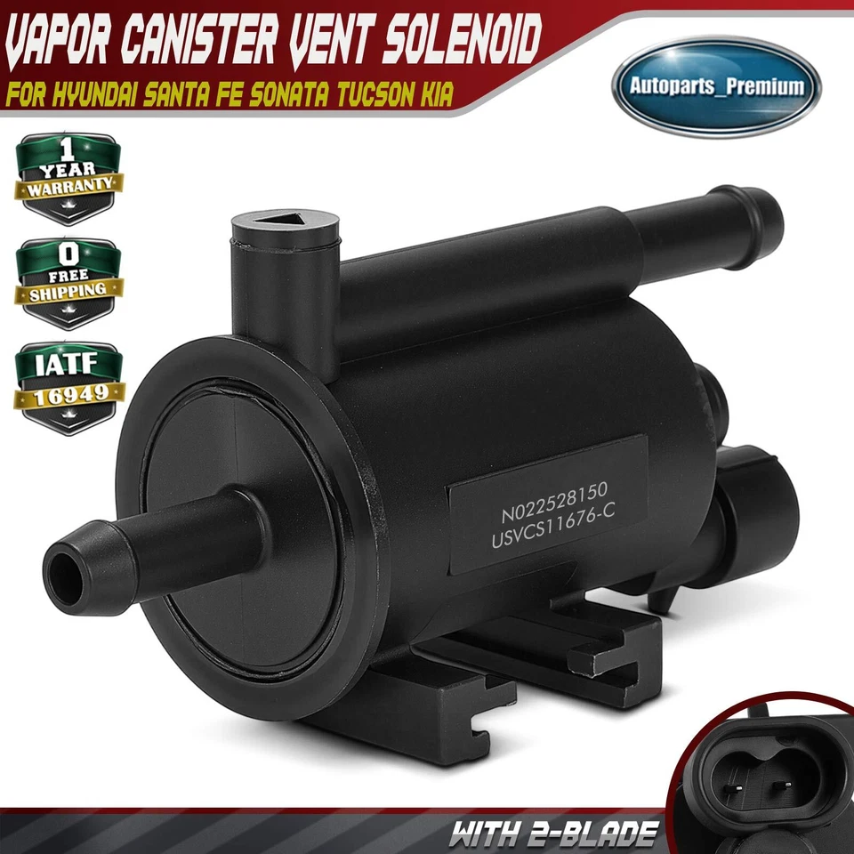 Válvula de purga de vasilha de vapor para Hyundai Santa Fe Sonata Tucson Kia Optima Sorento - Imagem 1 de 4