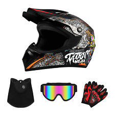 Motorradhelm Erwachsene Jugendhelm Motocross Offroad Helm Mit Brille Handschuhe