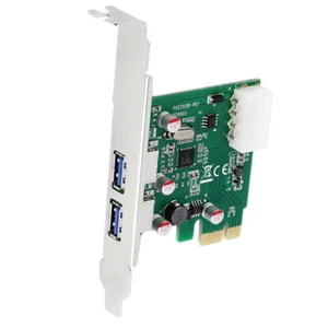 New 2 Port 5Gbps USB 3.0 PCI-E PCI Express Card Adapter for XP Vista Win 7 8 - Picture 1 of 6