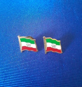 Persian Flag Jacket Lapel Collar Pin great condition small - Picture 1 of 3