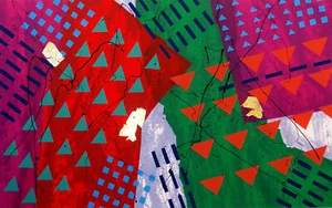 Arte de medios mixtos firmado a mano Frank Rowland "Neon Boulevard", ¡haz una oferta! - Imagen 1 de 4