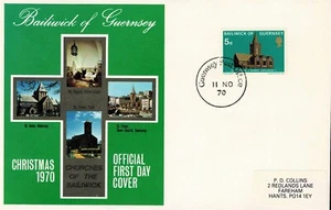 GUERNSEY - FDC - 1970 CHRISTMAS - USED - W 996 - Picture 1 of 1