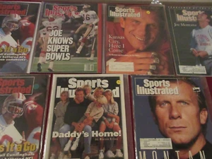 (7) 1990's JOE MONTANA COVERS Sports Illustrated S.F. 49'ers All Complete Orig - Picture 1 of 14