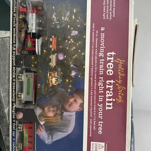 Holiday Living Santa’s Tree Sleigh and Track Set Plays Jingle Bells - Picture 1 of 11