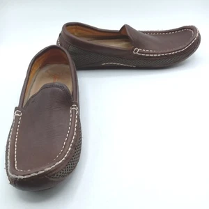 Men's Size 7M Tommy Bahama Loafers Shoes Brown Leather Breathable Slip On. LHC4 - Picture 1 of 10