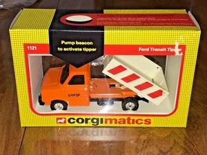 Volquete Corgi Matics Ford Transit #1121 Gran Bretaña sin usar, en caja 1983 - Imagen 1 de 7
