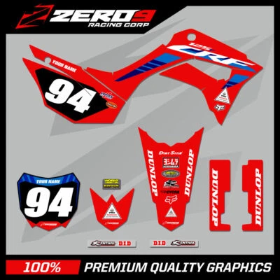 Kit de gráficos MX personalizado: HONDA CRF 125F Motocross Graphics Decals TEAM 22 Foto 1 de 4