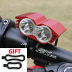 Red Bicycle Bike Light Torch Headlight 2-LED Headlamp For Camping Outdoor Sport