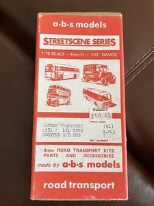 A.B.S STREETSCENE LONDON TRANSPORT LT LTL SCOOTER SINGE DECK BUS WHITE METAL KIT - Picture 1 of 4