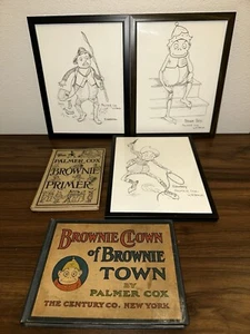 Antique Palmer Cox Brownie Primer/Brownie Clown Of Brownie Town Books.3 Pictures - Picture 1 of 24
