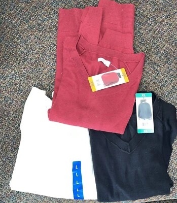 Suéter Lucky Brand cuello en V blanco, granada, negro 1721756 Foto 1 de 4