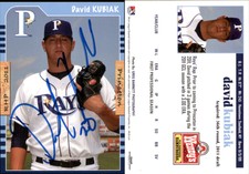 David Kubiak Signed 2011 Grandstand Princeton Rays #NNO Card Auto AU