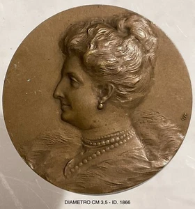 REGNO D’ITALIA SUA MAESTÀ REGINA MADRE MEDAGLIA ESPOSIZIONE ORTICOLA ROMA 1905 - Imagen 1 de 6