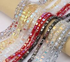50 PC 8 mm Crystal Square Beads Handmade Czech Sugar Glass For Sparkling Jewelry