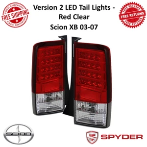 Spyder Version 2 LED Tail Lights Pair Red / Clear For 03-07 Scion XB #5042750 - Picture 1 of 12