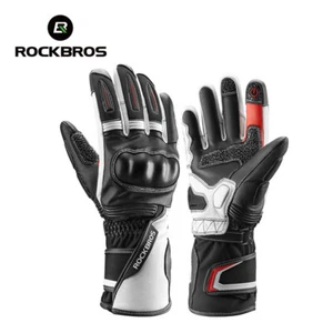 ROCKBROS Motorcycle Long Gloves Touch Screen Shockproof Thickened Windproof - Picture 1 of 15