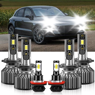 For Porsche Macan 2015-2016 LED Headlight Combo + Fog Light Bulb 6500K 26000LM — 第 1/4 张图片
