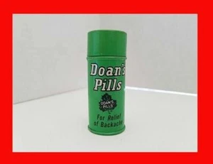 DOAN'S PILLLS PICCOLO METALLO VERDE CONTENITORE 40 PILLOLE MEDICINA FARMACIA VUOTA - Foto 1 di 1