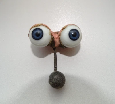 Yeux bleus poupée anciens en verre pièce détachée Œil Ø 1,9 cm iris Ø 1 cm LOT 8 - Photo 1/4