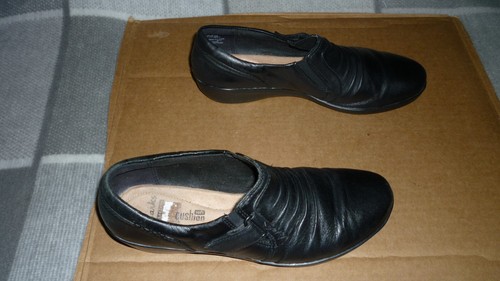 Clarks Collection Scarpe Mocassini Morbidi Ammortizzati Pieghettati 13288 Nero Taglia UK 4 5