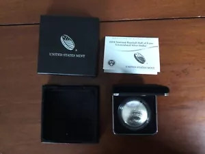2014-P Baseball Hall of Fame Commemorative Proof $1 Dollar Coin W/COA - Picture 1 of 11
