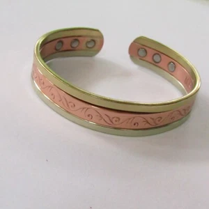 Bracciale Vintage Rame Guarigione Gioielli MJS Iniziale - Foto 1 di 6
