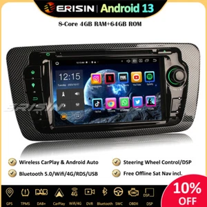 8-Core Android 13 Autoradio Navi DAB+ CarPlay Wifi USB Canbus für Seat IBIZA - Bild 1 von 15