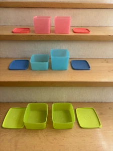 Tupperware 6 farbige Gefrierdosen Gefrierbehälter und 6 Deckel - Bild 1 von 2