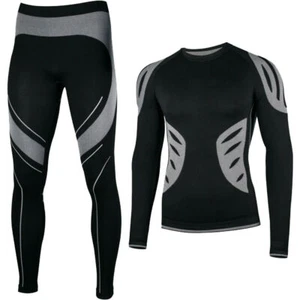 Thermo Unterwäsche Set Lang VIKEN ACTIVE schwarz Funktionswäsche Atmungsaktiv - Bild 1 von 6