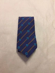 Celine Paris Dark Blue Tie Red and Green Stripes - Picture 1 of 2