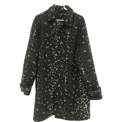 Gucci cappotto lana donna taglia M multicolore stampa animalier manica lunga bottoni davanti