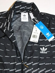 Adidas Trefoil Spell Out Men's Size Large Black Golf Full-Zip Jacket NWT $90 - Picture 1 of 7