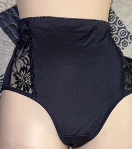 Vintage Delta Burke marineblau Slip Höschen mit Spitzendetail Gr. 9 2XL neu mit Etikett - Bild 1 von 5