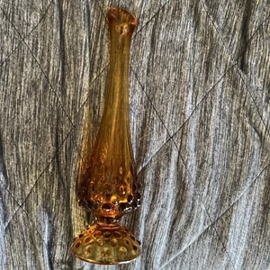 VINTAGE FENTON HOBNAIL 7 1/2" GESCHWUNGENE GLASKNOSPENVASE MID CENTURY - Bild 1 von 5