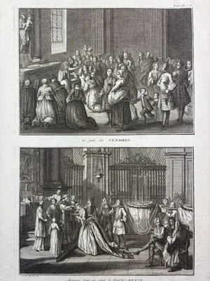 Picart Bernhard, Le jour de Cendres 1724 Kupferstich  - Bild 1 von 4
