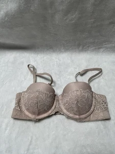 Maidenform pink removal straps strapless push up padded Bra size 34A - Picture 1 of 8